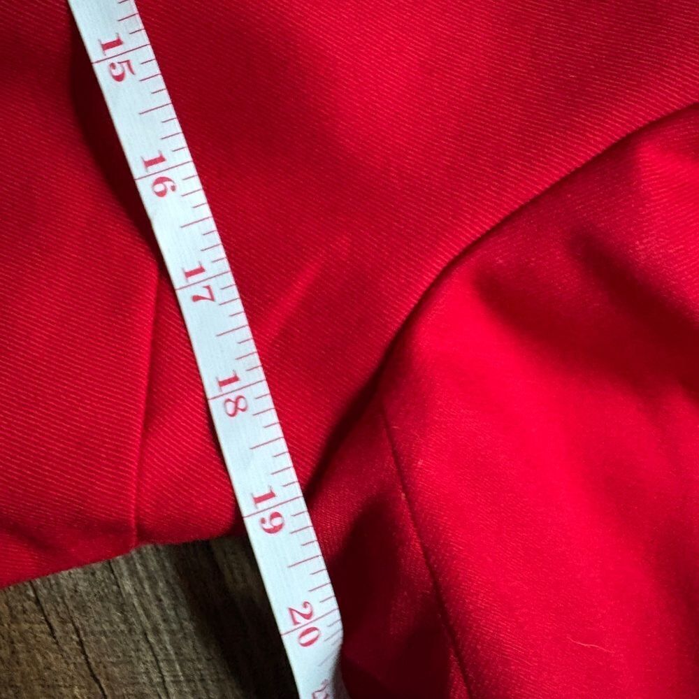 Vintage PENDLETON 100% virgin wool red blazer lined jacket gold buttons sz 10P - Picture 9 of 12